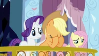 Applejack with head in her hooves S3E2