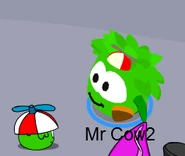 Green puffle gag