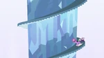 Twilight sliding up the stairs S3E02