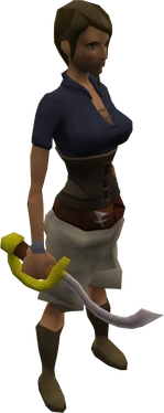 Lucky cutlass equipped