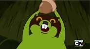 S5 e4 Chipmunk about to knock Finn out with a nut