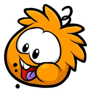 Orange Puffle Pin
