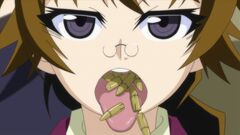 Kamimine catches bullets in her mouth
