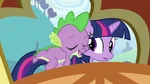 Spike on Twilight's back 2 S3E2