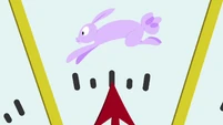 Meter points at picture of a rabbit S3E07