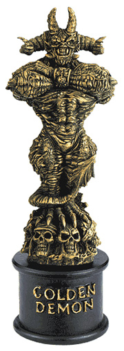 Golden-demon-statue
