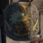 The Crown and Lion sign