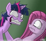 Crazy Twilight Sparkle and Pinkamena Diane Pie by artist-johnjoseco