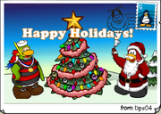 Happy Holidays postcard dps