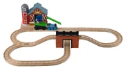 WoodenRailwayFarmhousePigDeliveryPlayset