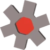 Red cog detail