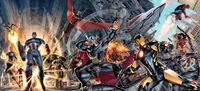 Avengers Vol. 5 -1, 2 and 3 covers connected
