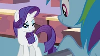 Rarity sarcastic toward Rainbow Dash S03E09
