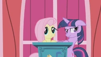 Fluttershy taking the speech S1E4