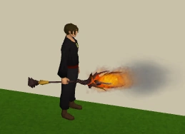 Mystic fire staff equipped