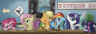N Lyra absurd res applejack artist SpeccySY berry punch derpy hooves drunk fluttershy pinkie pie rainbow dash rarity twilight sparkle vinyl scratch