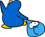 Puffle Bowling Old Blue Penguin