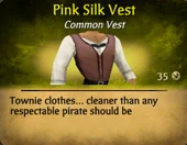 Pink silk vest