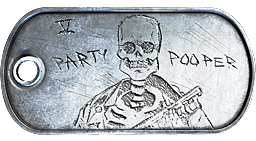 Party Pooper Dog Tag