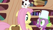 Spike surprises Fluttershy "what was that?" S03E11