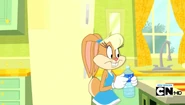 Lola with bottled water