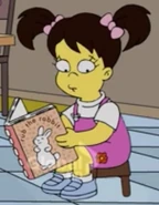 Ling reads "Rub the Rabbit"