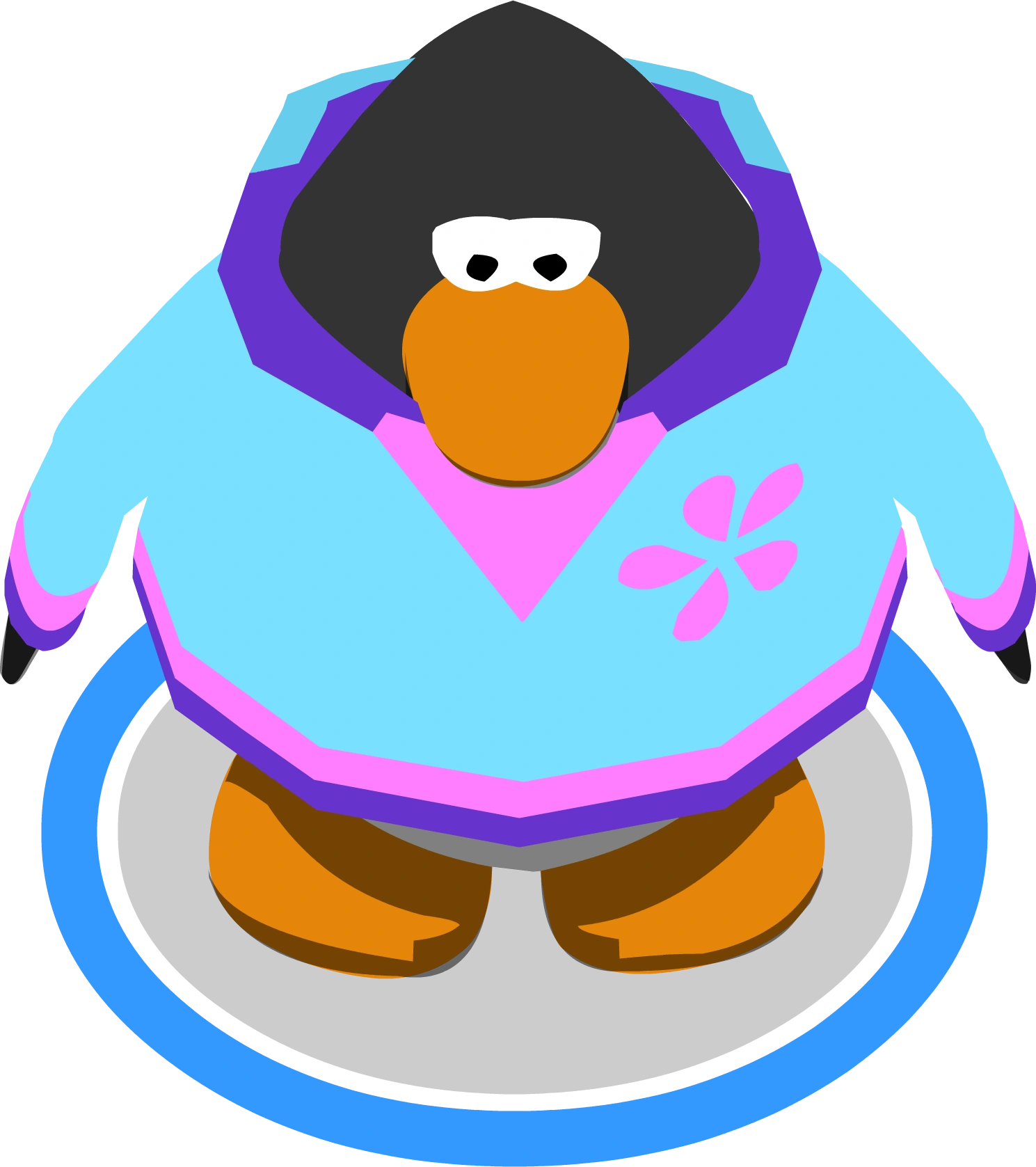 Blue Daisy Hoodie Ingame