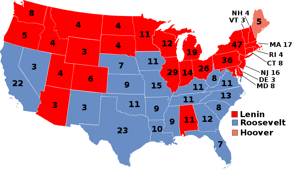 United States Presidential Election, 1932 (Better Red Than Dead ...