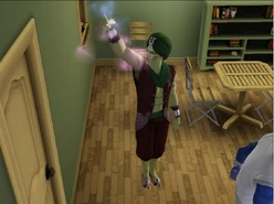 Zombie invocando comida