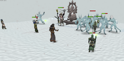 Ice demon battle