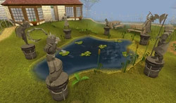Falador park statues