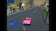 HomerPinkSedanDrivesDownAHillToSkinners