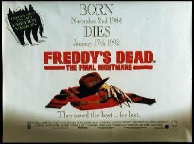 dead freddy nightmare final poster quad horror posters film original vintage movies