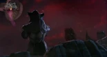 Armored Mephilas & Pigmon watching the battle