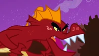 Garble chasing Spike and the ponies S2E21