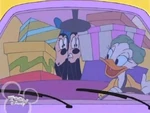 Mickey and Minnie being squeezed in the back