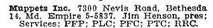 Muppetsinc-1963listing