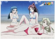 Saki, Aya and Rin at the beach