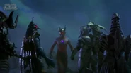 Later,Zero Darkness(Belial) talk to Darkness Four and Tyrant