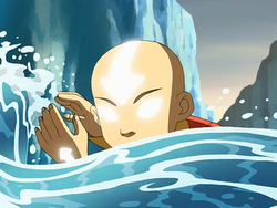 Avatar Aang waterbends