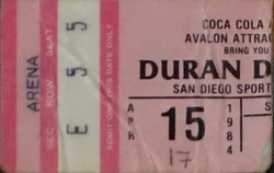 Coliseum, Oakland, CA, USA wikipedia ticket stub show duran duran 1984 15 april