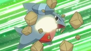 EP614 Gible usando golpe roca