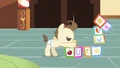 Pound Cake obliterates tower of blocks S2E13.png