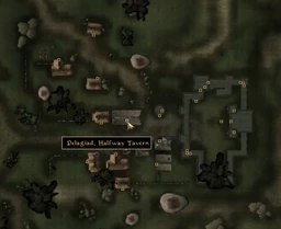 TES3 Morrowind - Pelagiad - Halfway Tavern - location map