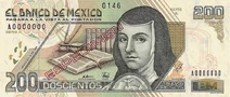 Mexico 200 pesos specimen 1992 obv