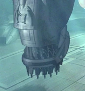 Triglobulin harvester drill head