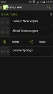 Android Bookmark Options
