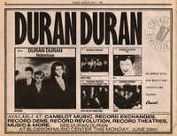 NOTORIOUS ADVERT DURAN DURAN 1