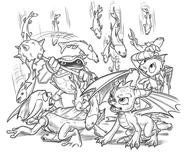 Spyro, Gill Grunt, Zap, Wham-Shell