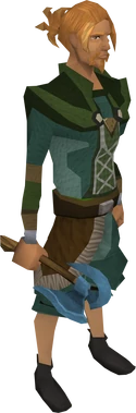 Rune thrownaxe equipped